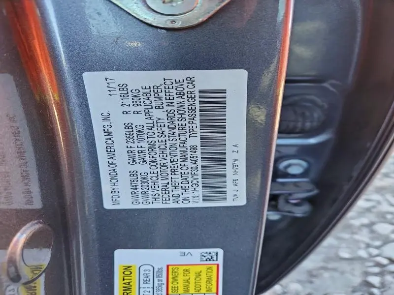 2018 HONDA ACCORD SPORT  