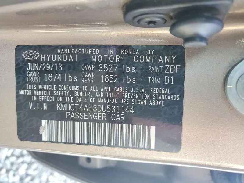 2013 HYUNDAI ACCENT GLS  