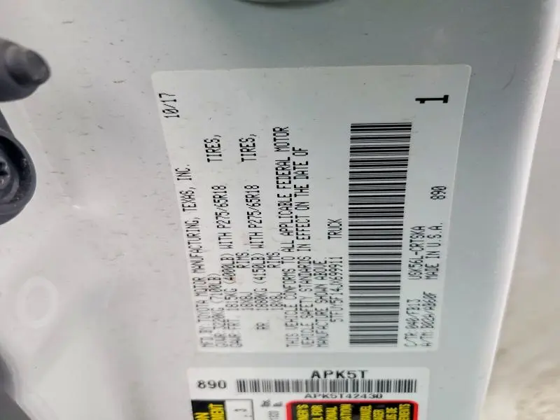 2018 TOYOTA TUNDRA SR5  