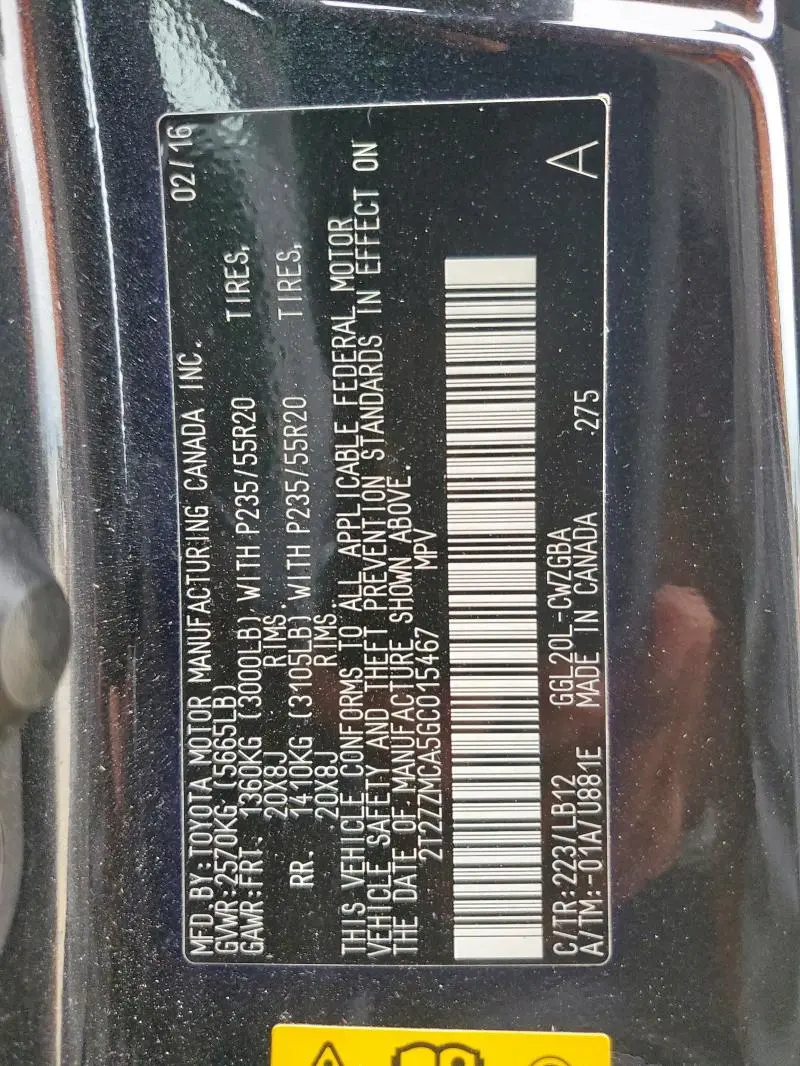 2016 LEXUS RX 350  