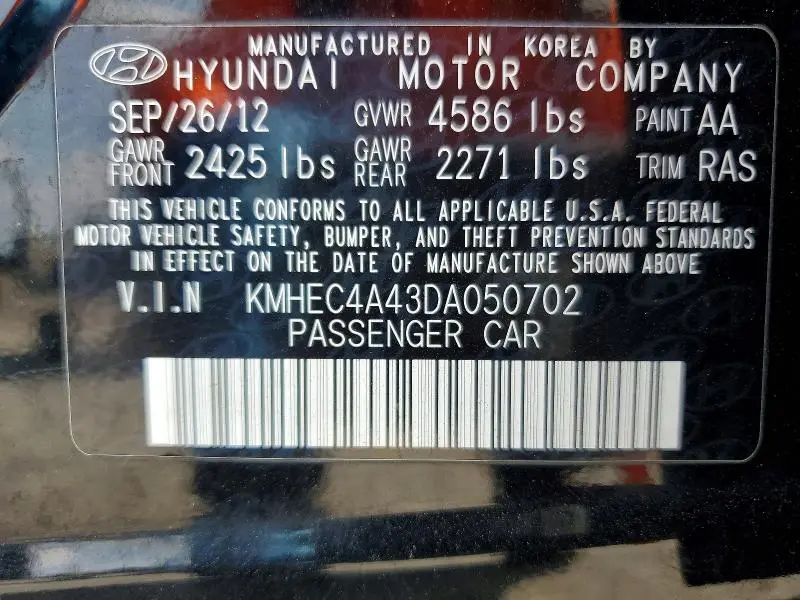 2013 HYUNDAI SONATA HYBRID  