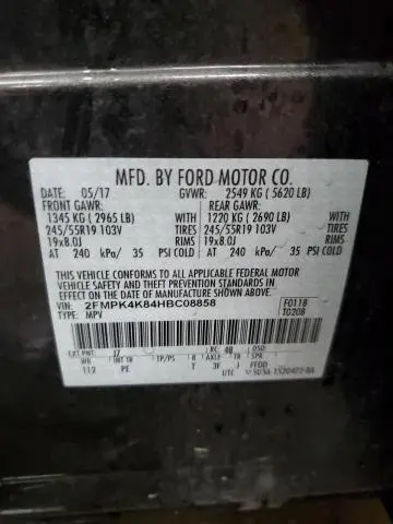 2017 FORD EDGE TITANIUM  