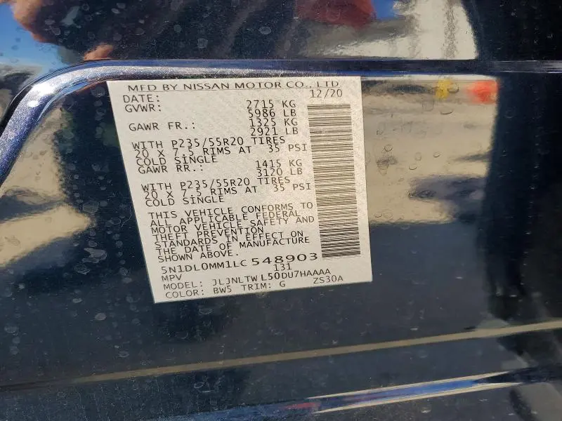 2020 INFINITI QX60 SIGNATURE EDITION  