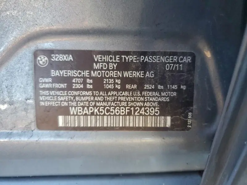 2011 BMW 328 XI SULEV  