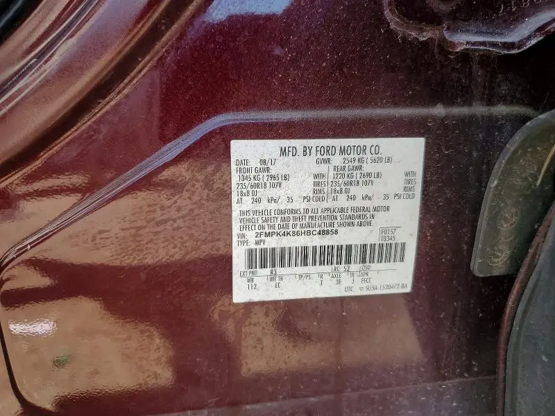2017 FORD EDGE TITANIUM  