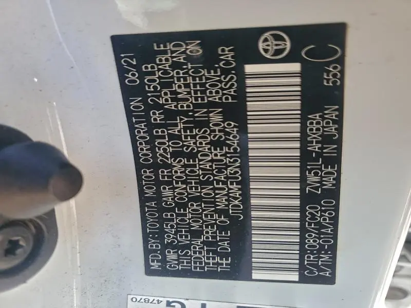 2022 TOYOTA PRIUS NIGHT SHADE  