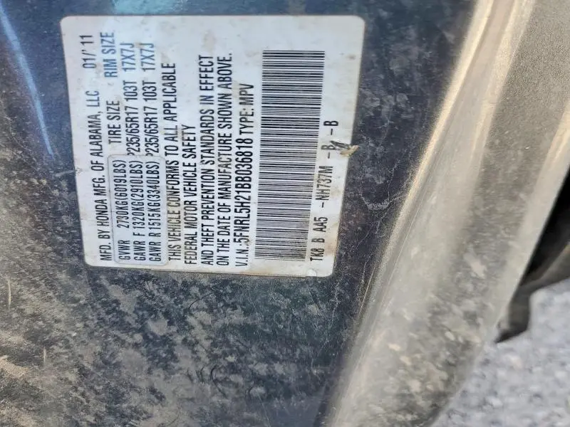 2011 HONDA ODYSSEY LX  