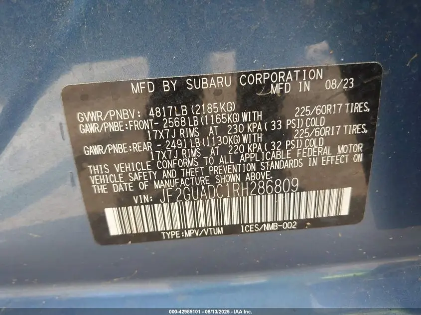 2024 SUBARU CROSSTREK PREMIUM