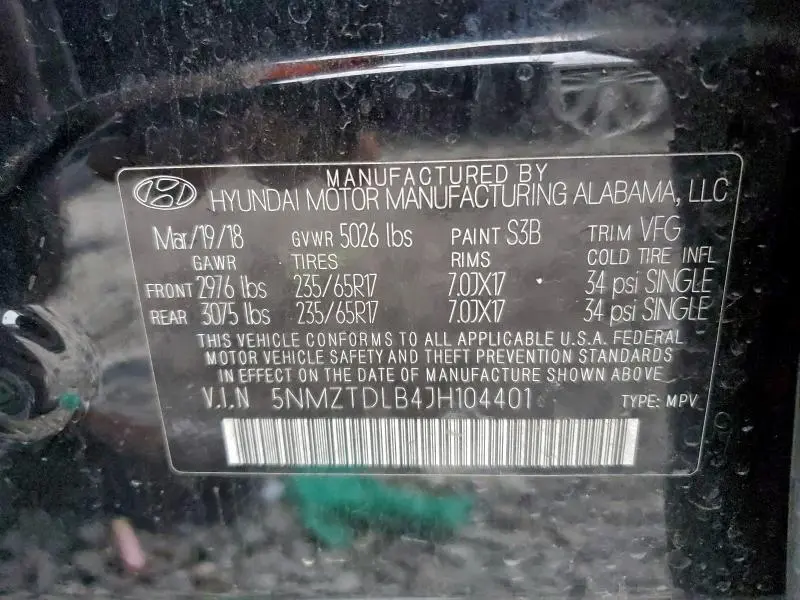 2018 HYUNDAI SANTA FE SPORT   