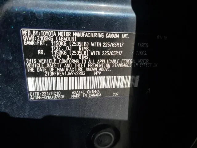 2018 TOYOTA RAV4 ADVENTURE  