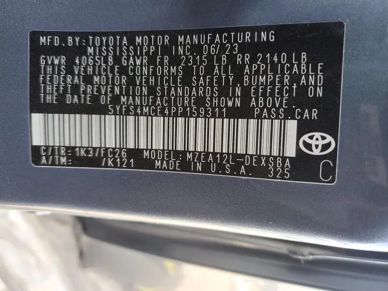 2023 TOYOTA COROLLA SE  