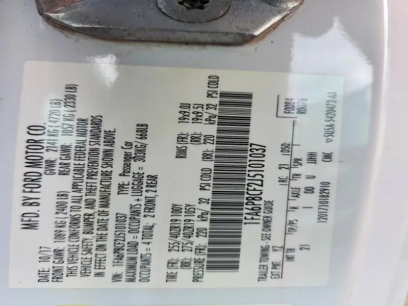 2018 FORD MUSTANG GT  