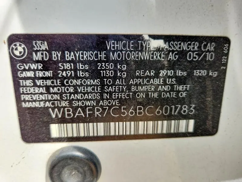 2011 BMW 535 I  