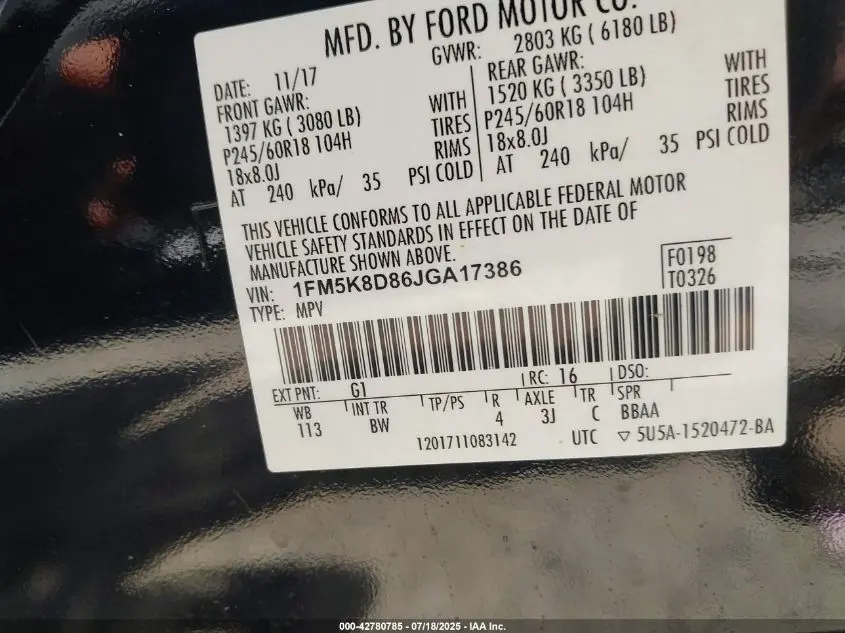 2018 FORD EXPLORER XLT