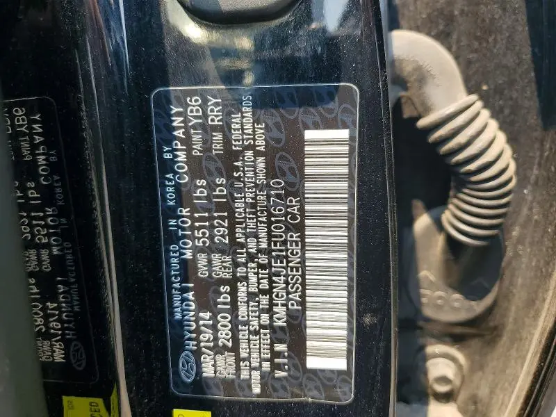 2015 HYUNDAI GENESIS 3.8L  
