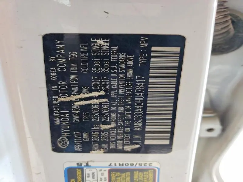 2017 HYUNDAI TUCSON SE  