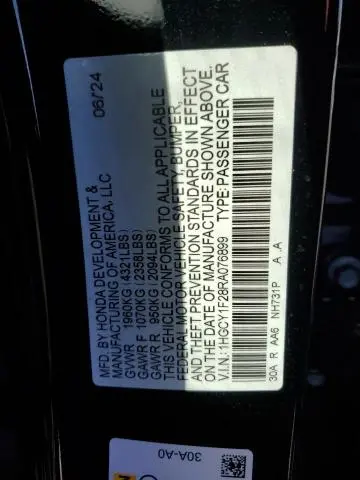 2024 HONDA ACCORD LX  