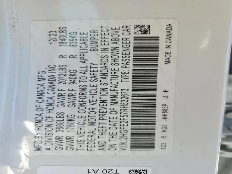 2024 HONDA CIVIC SPORT  