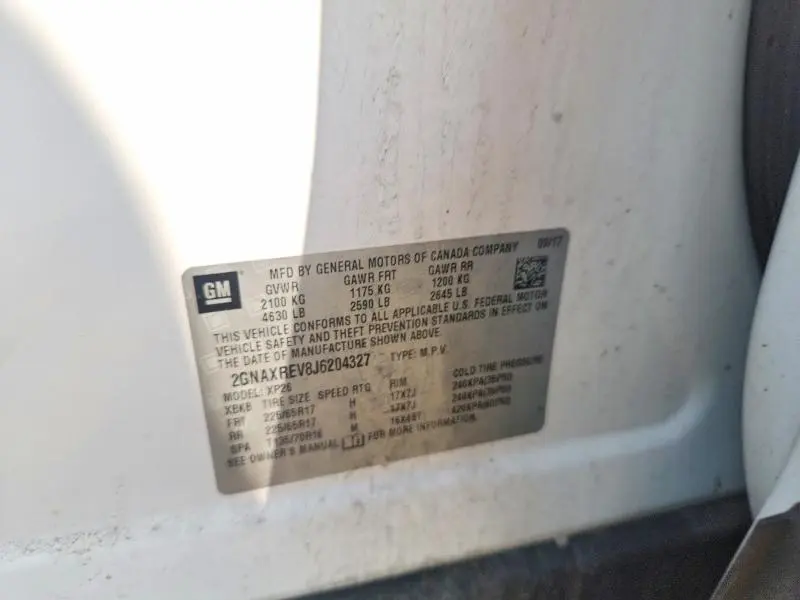 2018 CHEVROLET EQUINOX LS  