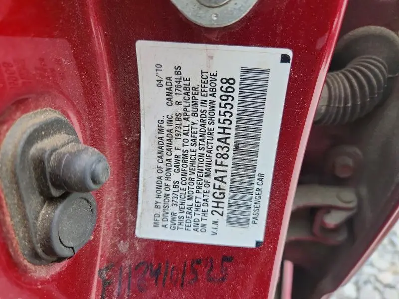 2010 HONDA CIVIC EX  