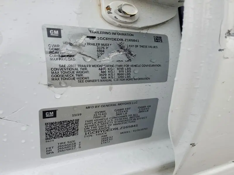 2020 CHEVROLET SILVERADO K1500 LT  