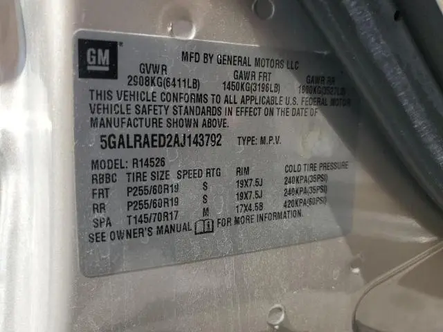 2010 BUICK ENCLAVE CX  