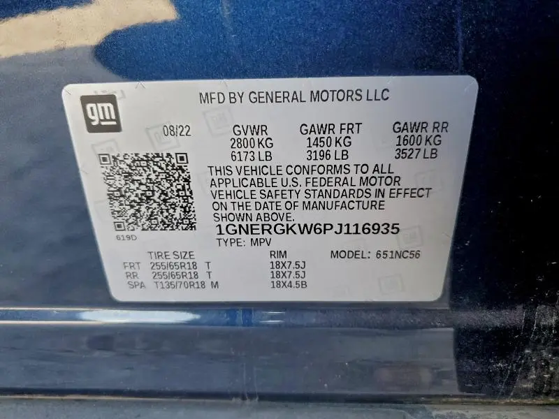 2023 CHEVROLET TRAVERSE LT  