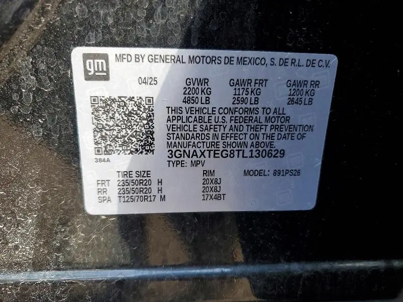 2026 CHEVROLET EQUINOX RS  