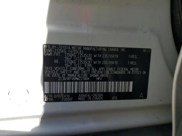 2021 TOYOTA RAV4 LIMITED  