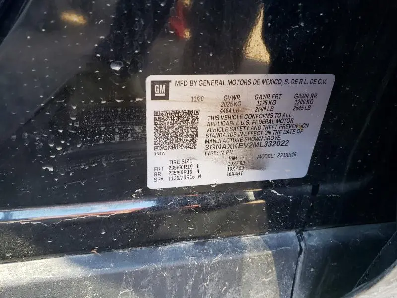 2021 CHEVROLET EQUINOX LT  