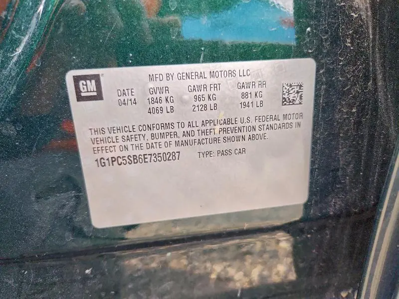 2014 CHEVROLET CRUZE LT  