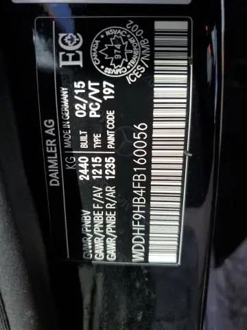 2015 MERCEDES-BENZ E 250 BLUETEC  
