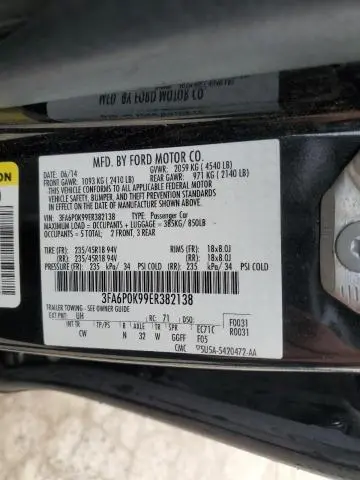 2014 FORD FUSION TITANIUM  