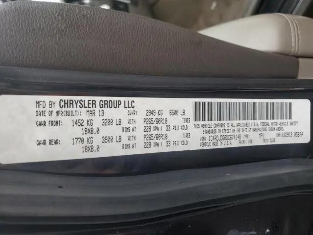 2013 DODGE DURANGO CREW  