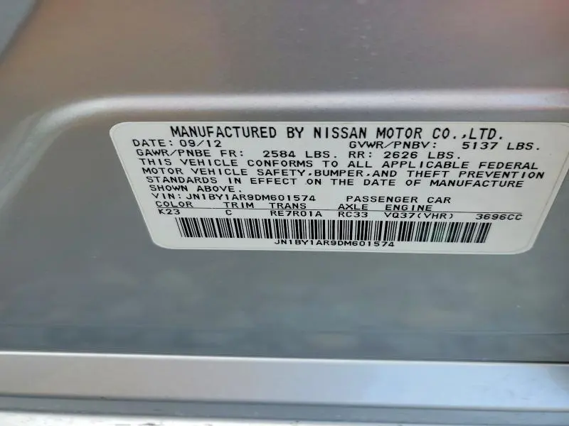 2013 INFINITI M37 X  