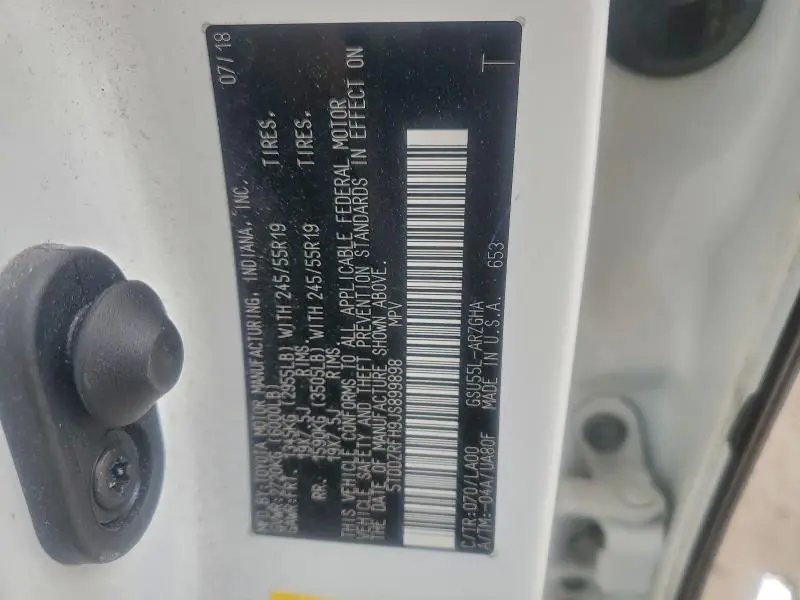 2018 TOYOTA HIGHLANDER LIMITED  