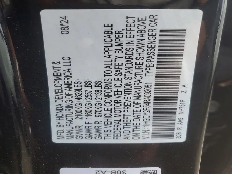 2024 HONDA ACCORD HYBRID SPORT  