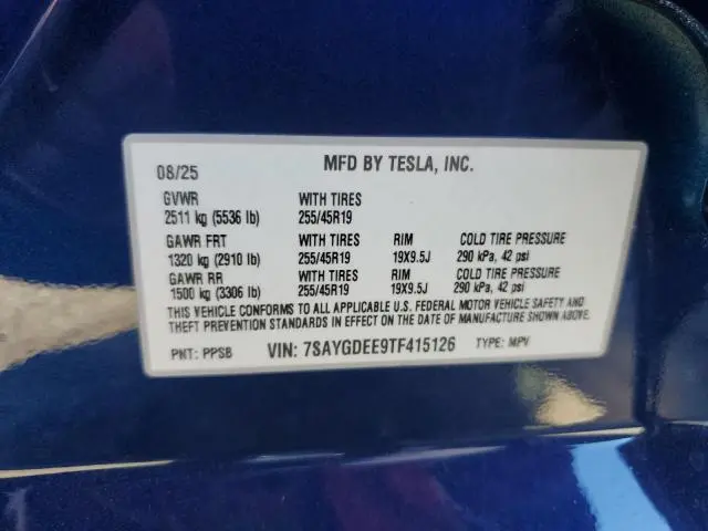 2026 TESLA MODEL Y   