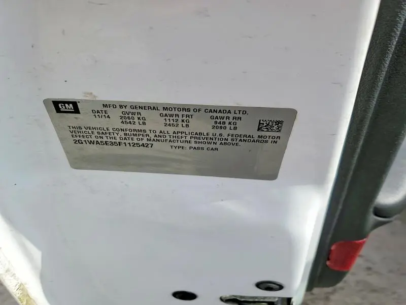 2015 CHEVROLET IMPALA LIMITED LS  