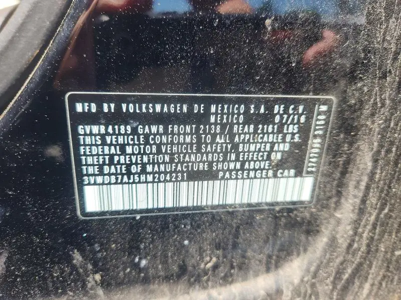 2017 VOLKSWAGEN JETTA SE  