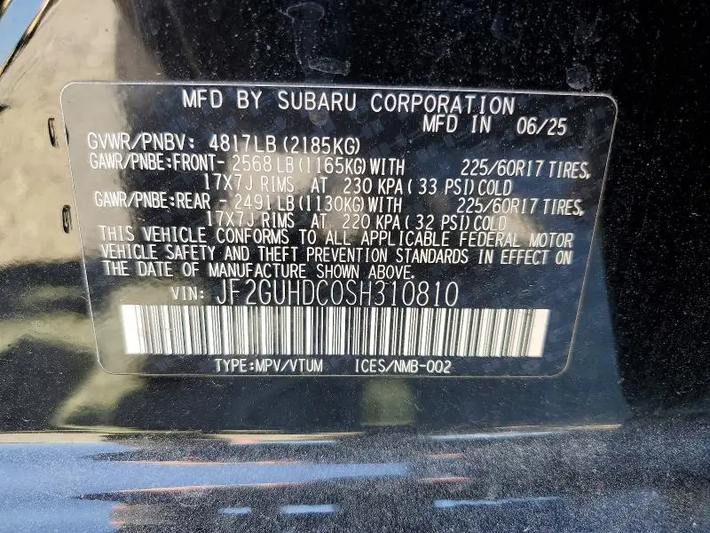 2025 SUBARU CROSSTREK PREMIUM  