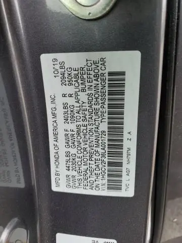 2020 HONDA ACCORD SPORT  