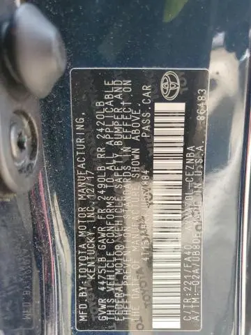2018 TOYOTA CAMRY L  