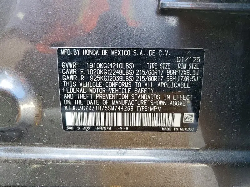 2025 HONDA HR-V EXL  