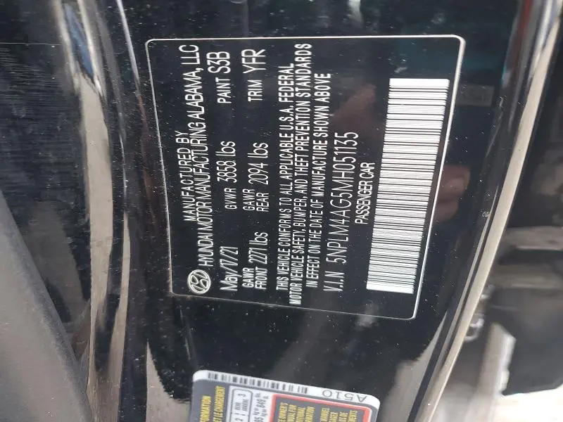 2021 HYUNDAI ELANTRA SEL  