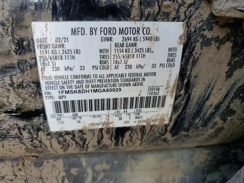 2021 FORD EXPLORER XLT  