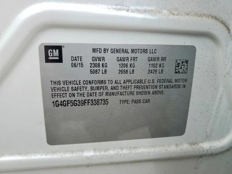 2015 BUICK LACROSSE PREMIUM  