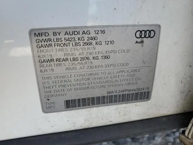 2017 AUDI Q5 PREMIUM PLUS  
