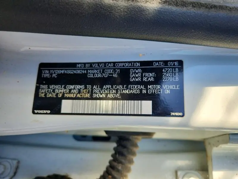 2016 VOLVO S60 PREMIER  