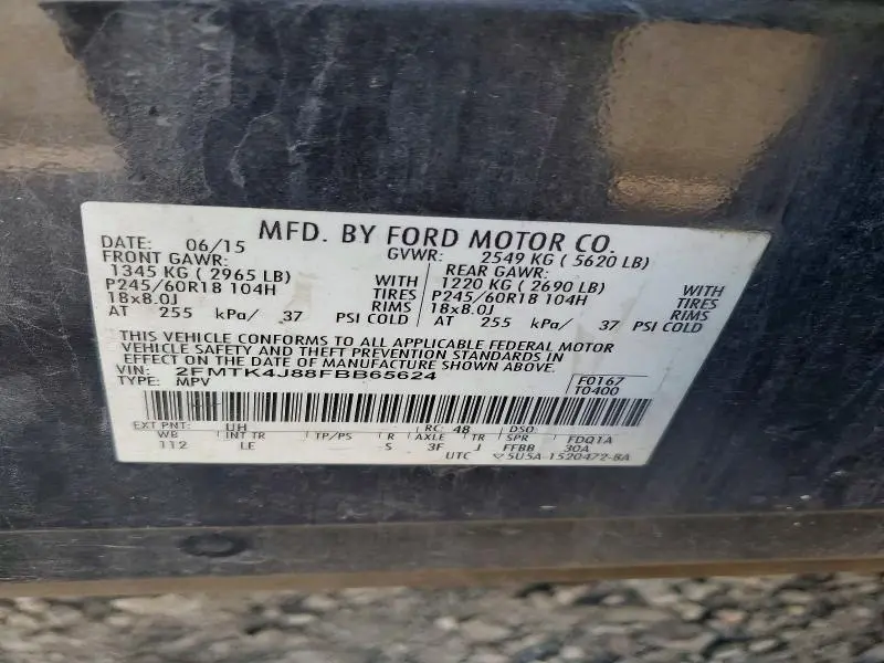 2015 FORD EDGE SEL  